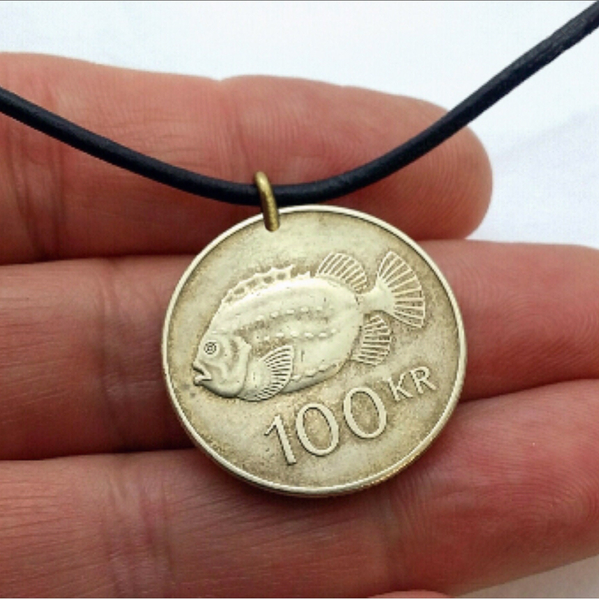 Icelandic Fish Coin Necklace: Lumpsucker 100 Kronur, Viking Jewelry - Etsy  Israel
