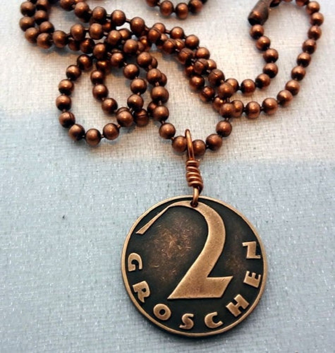 Austrian Coin Necklace 5 Schilling Coin By AutumnWindsJewelry