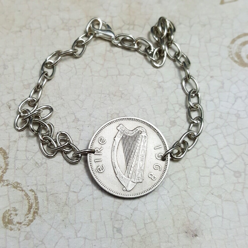 Mens Coin Bracelet. Bull Bracelet. Taurus Bracelet. IRELAND Etsy