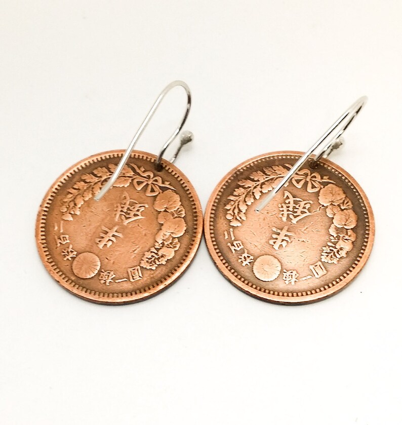 Japan Earrings Dragon Earrings Antique copper Japanese Etsy