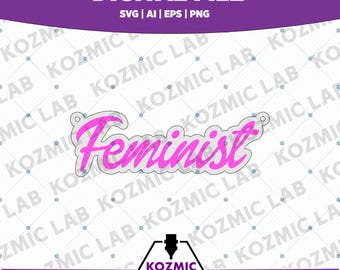 Warstwowa zawieszka w stylu lalki „feministycznej” – cyfrowy plik cięty laserowo (testowany akryl 3 mm) | Pobieranie cyfrowe