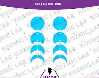 Moon Phases Earrings Laser Cut File – Digital Download