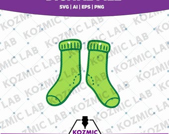 Socks Earrings SVG File – Ready for Laser Cutting - Digital File