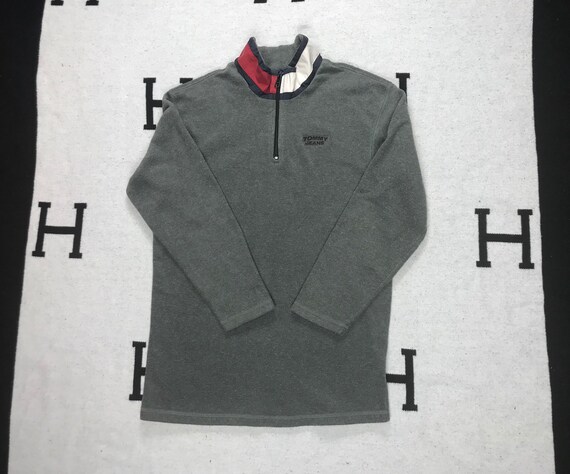 tommy quarter zip fleece