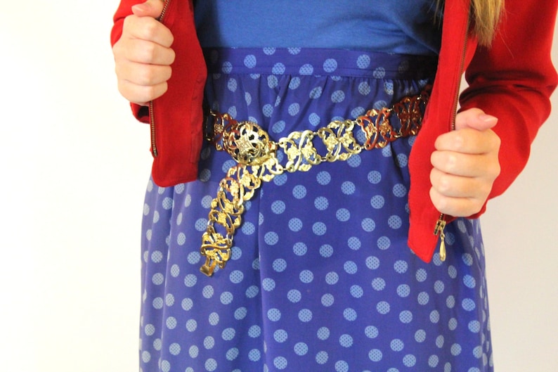 Vintage Silk HIGH WAIST SKIRT Blue Polka Dot Violet Purple Pencil Wiggle Waisted Mini Mad Men Geometric Retro Mod Dolly Secretary Medium 60s