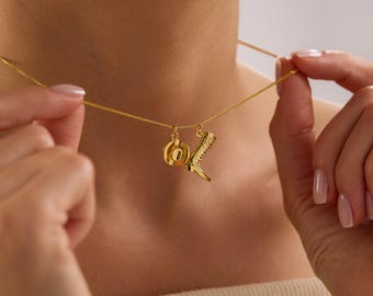 Gold Cowboy Boot Necklace, Western Cowgirl Jewelry, Rodeo Hat Pendant, Minimalist Western Necklace, Perfect Gift for Cowgirl, Christmas Gift