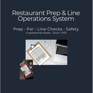 Restaurant Prep  Line Operations System | Daily Kitchen Safety & Prep Checklists
