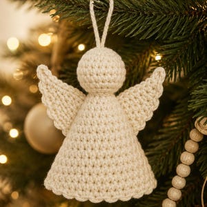 Crochet Angel Ornament Pattern PDF, Beginner Friendly Holiday Decoration (Instant Download)