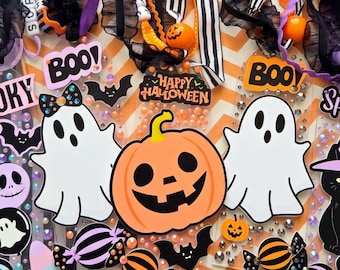 Halloween Boo Basket Gift Tags: Personalized Acrylic Tags, Handmade