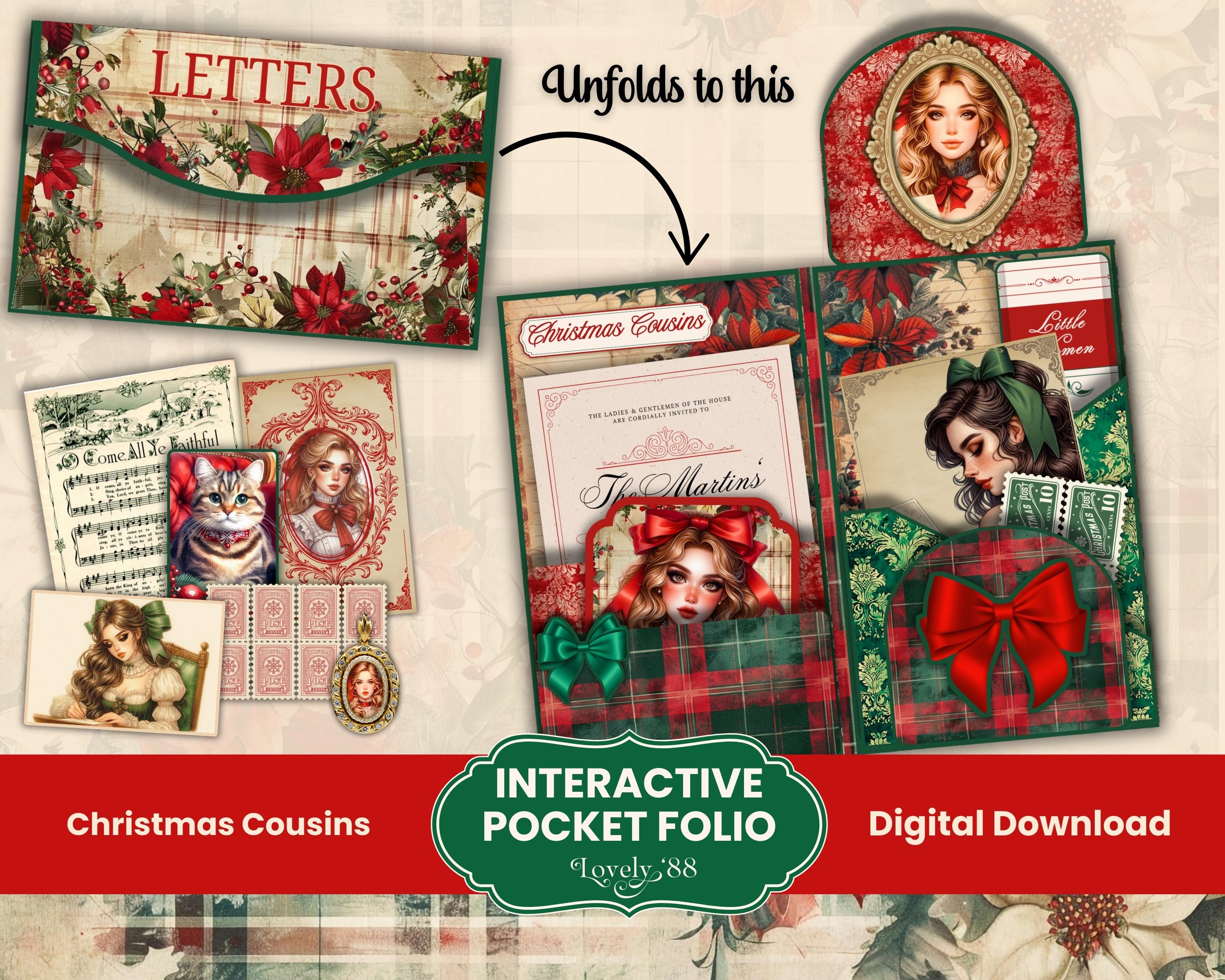Victorian Christmas Junk Journal Kit | Printable Christmas Folio ...
