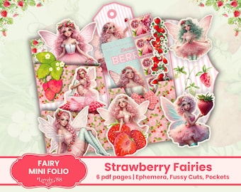Jordgubbsfe skräpjournal folio