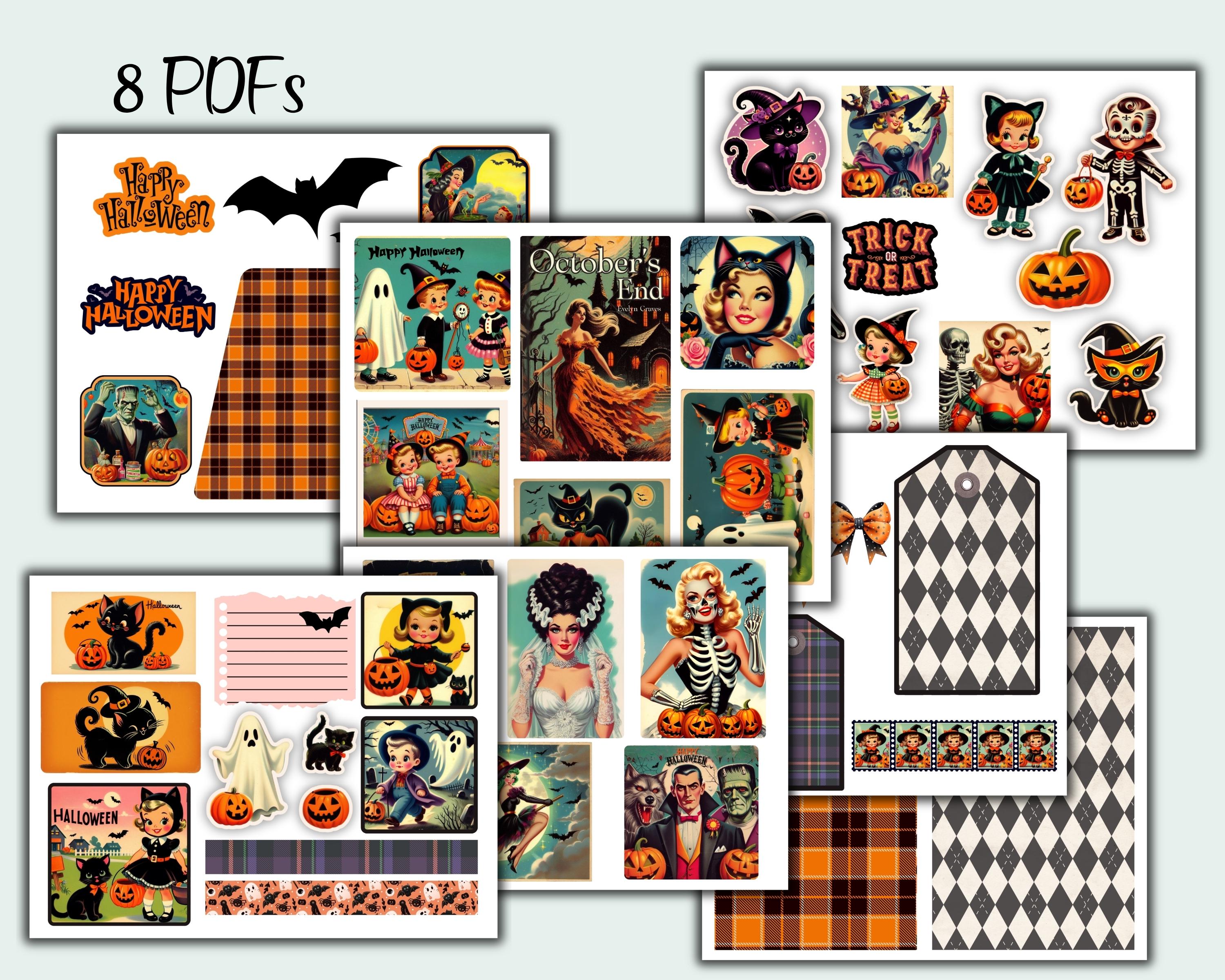 1950s Halloween Junk Journal Kit | Halloween Ephemera | Retro Halloween ...