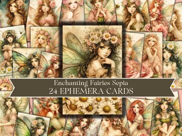 Fairy Folio | Fairy Junk Journal Kit | Enchanting Fairy Junk Journal Kit | Mini-Folio | Spring Folio | Shabby Chic, Fairie, Fantasy