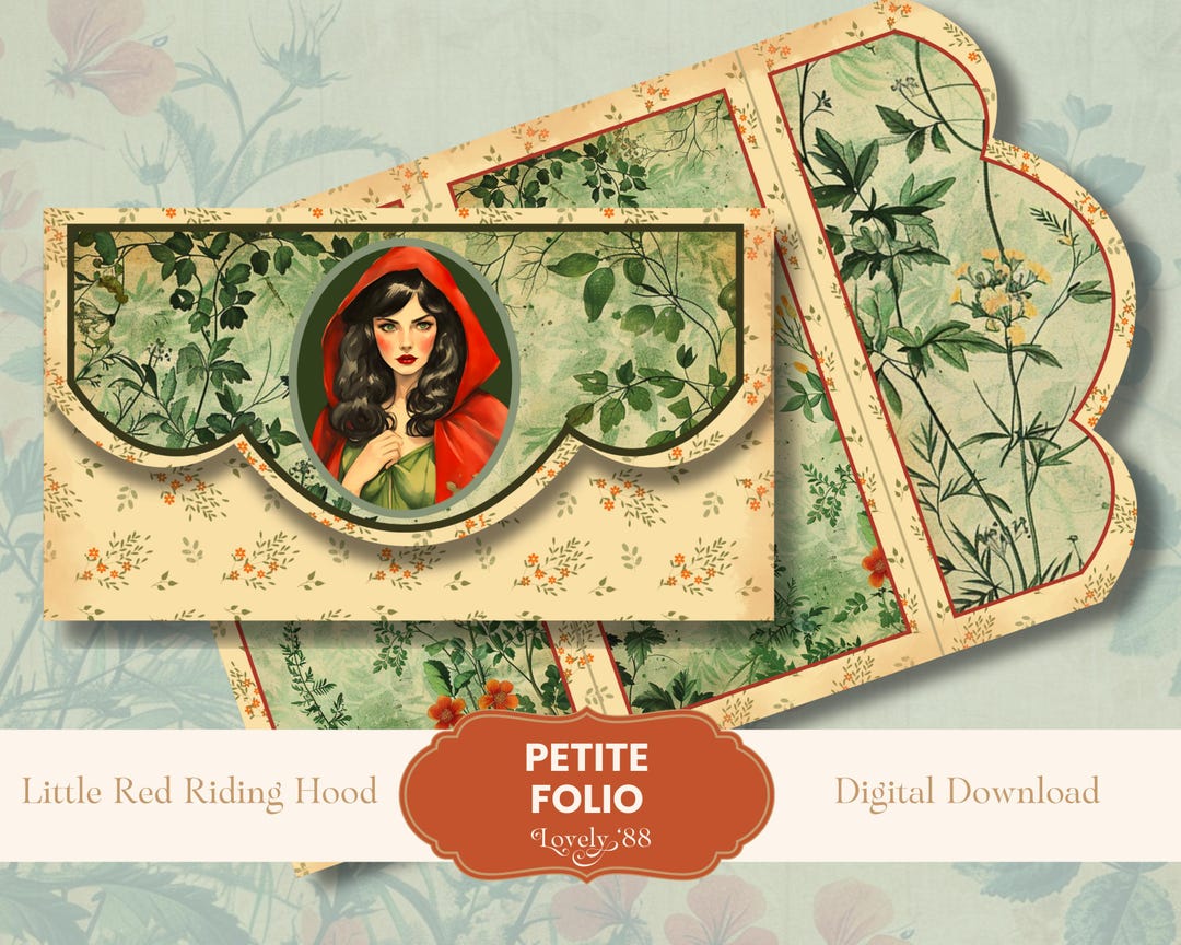 Fairy Tale Junk Journal Kit| Printable Little Red Riding Hood Folio ...