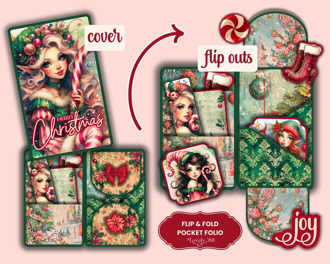 Christmas Junk Journal Kit | Christmas Folio | Loaded Pocket ...