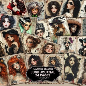 Halloween Junk Journal Pages | Gothic Junk Journal | Spooky Junk Journal | Witch Junk Journal | Haunted Junk Journal, Halloween Papers