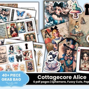 Carnet de notes Alice au pays des merveilles | Éphémères d'Alice au pays des merveilles | Découpes difficiles, étiquettes, | Imprimable, Ephémère numérique, Shabby Chic
