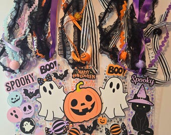 Halloween Boo Basket Gift Tags: Personalized Acrylic Tags, Handmade