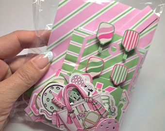 Pickleball Embellishment Kit for Scrapbook and Crafts