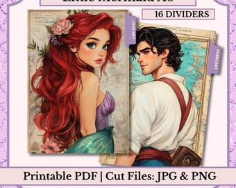 The Little Mermaid A6 Pages with Divider Tabs