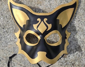 Handmade Leather Egyptian Cat Mask