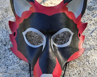 Handmade Leather Fox Mask