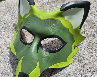 Handmade Leather Fox Mask