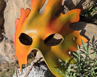 Oak Leaf Leather Mask