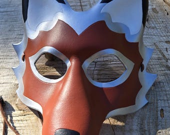 Handmade Leather Fox Mask