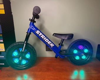 Strider 12" Balance Bike LED Wheel Lights with Remote Control!