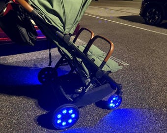Bombi Stroller LED Wheel Lights With Remote Waterproof, No Tool Install!