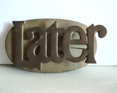 Brass Paper Weight Later Office Industrial Desk Accessory
