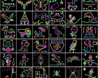 STARTER PACK Pattern Refill Paper Sheets for Lite Brite Ultimate Classic - 36 Pack