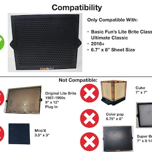 Template Pattern Refill Sheets for Basic Fun Lite Brite Ultimate Classic - 10 pack image 2