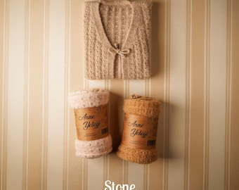 Pearl Pattern Fluffy Wool Vest | Knitted V-Neck Sweater Vest | Sleeveless Waistcoat for Women