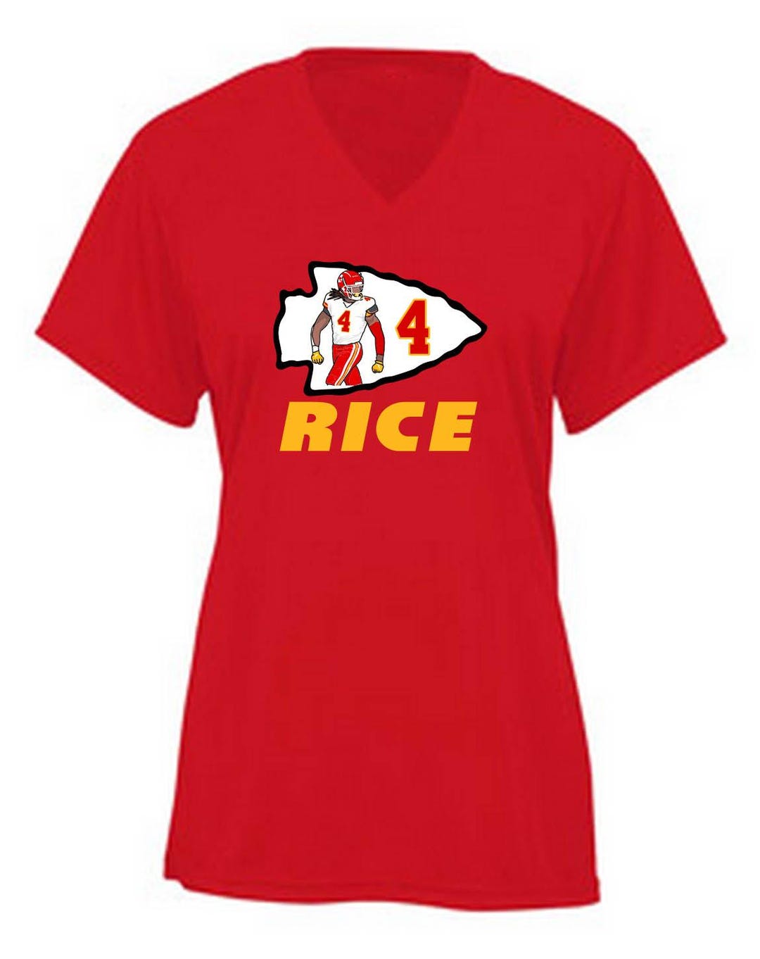 Lambo Logo Rashee Rice Ladies Rashee Rice Chiefs Logo Woman's V-neck - Etsy