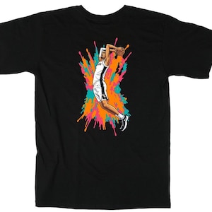 Victor Wembanyama Spurs Spray Paint Shirt T-Shirt image 1