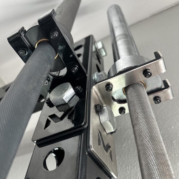 STRONGHOLD 2.0 | Vertical Barbell Mount | Barbell Storage for 3x3 Squat Rack | Home Gym Storage Solution | Made in the USA