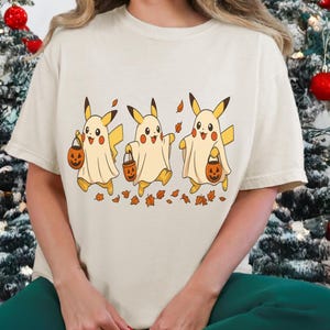 Retro Pikachu Ghost Halloween Shirt Sweatshirt Baby Toddler,Pikachu Halloween Hoodie,Pikachu Shirt,Pikachu Sweater,Pikachu Halloween Shirt