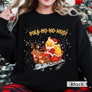 Pika Ho Ho Hoo Pikachu Christmas Sweatshirt Shirt,Pikachu Snowman Shirt,Pikachu Santa Claus tee,Pikachu Sweater,Charmander Christmas pokemon