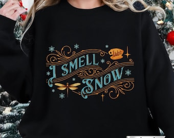 I Smell Snow Comfort Colors Gildan sweatshirt,Gilmore Girls Christmas sweat,Christmas Gift,Cozy Winter Christmas,Luke’s Diner Coffee tShirt