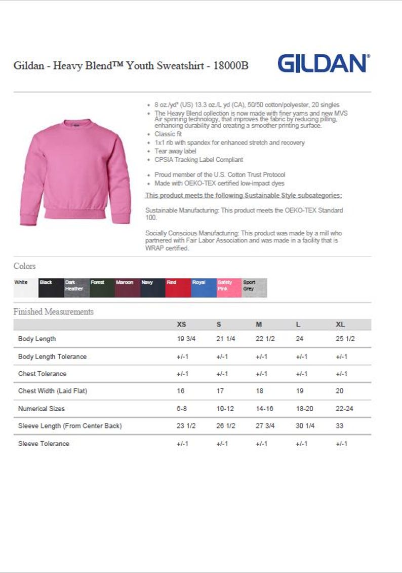 GILGAN - Heavy Blend™ Youth Sweatshirt - 1800B