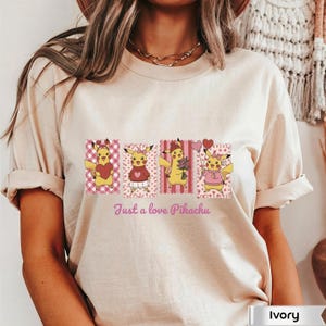 Just a Love Pikachu Comfort Colors Shirt Gildan Sweatshirt,Cute Pikachu Lover Gift,Animal Valentines Sweater,Romantic pikachu Tees,Pika Tee
