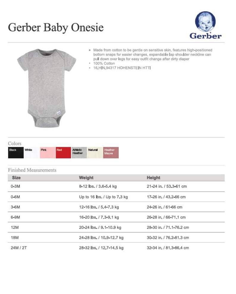 Gerber Baby Onesie