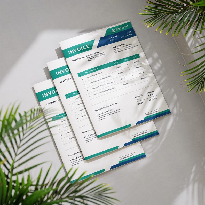 Editable Invoice Template – Small Business Invoice | Freelancer Invoice ...