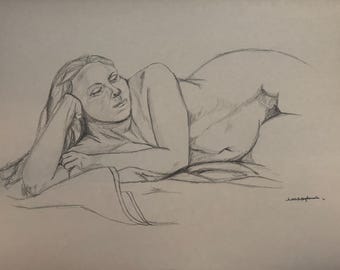 Hand-Drawn Life Portrait Drawing