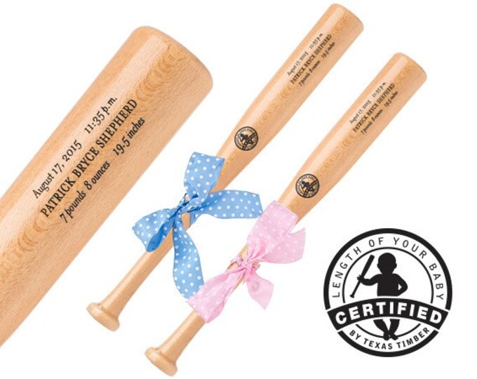 Custom Wood Baby Baseball Bat Natural Etsy