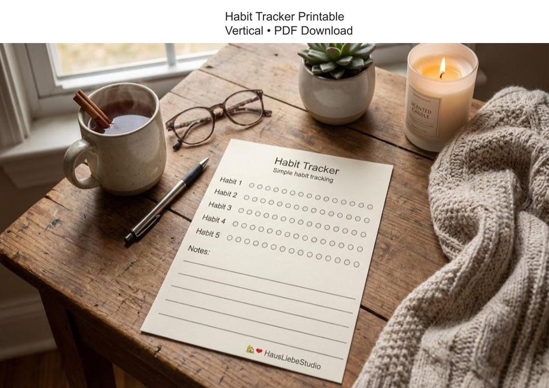 Minimal Habit Tracker Printable | A4 & US Letter (PDF Download) - Etsy ...