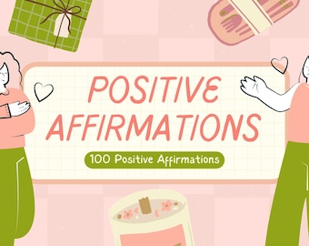 100 carte di affermazioni positive: mentalità stampabile e motivazione mattutina