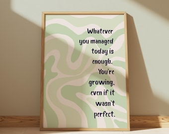 Mental Health Wall Art – Motivational Poster – Positive Minimalist Print